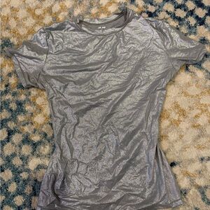 Skims Shiny Silver Top
